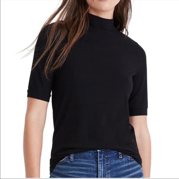 Madewell Tops - NEW Madewell Drapey Mockneck Short Sleeve Top
